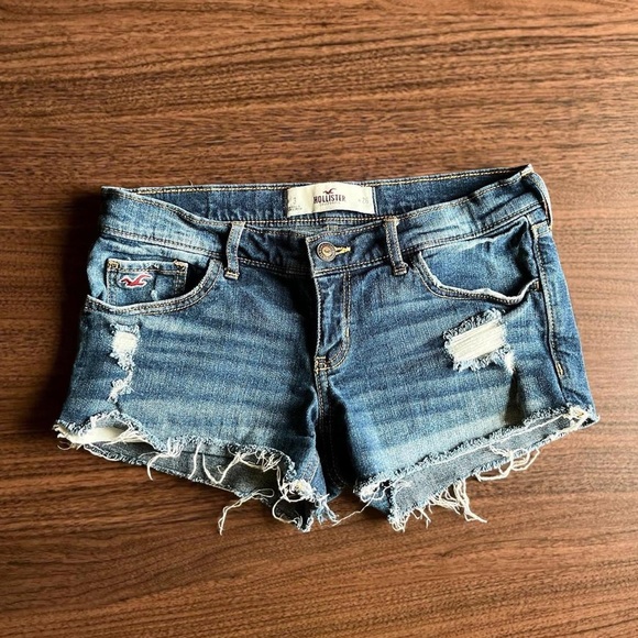 hollister low rise denim mini shorts - Picture 1 of 5
